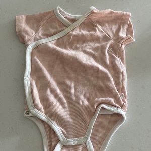 Like-new short sleeve kimono onesie 3-6m